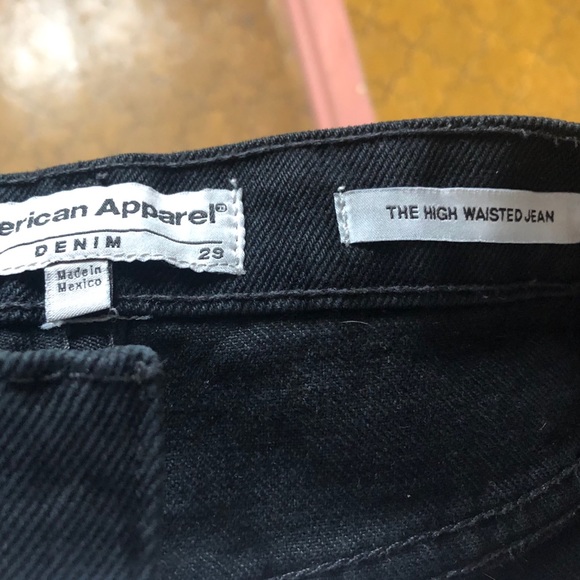 AMERICAN APPAREL high-waisted bull denim jeans - Picture 5 of 5